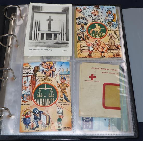 A quantity of assorted military postcards